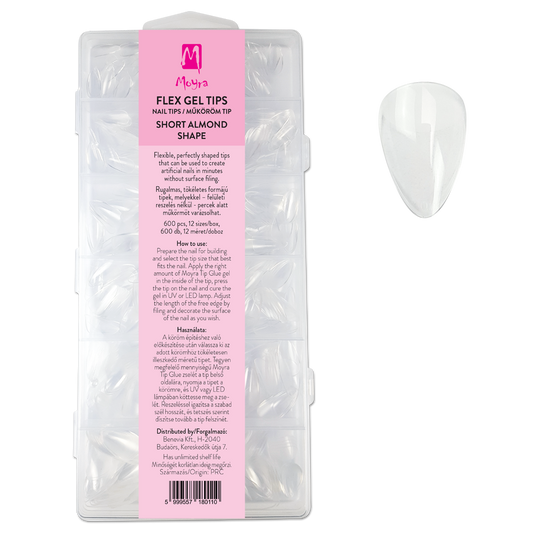 Moyra Flex Gel Short Nail Tips - Almond shape