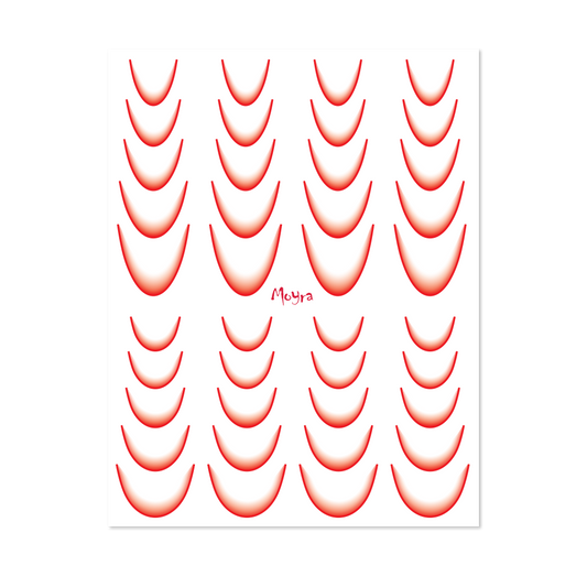 Moyra Watertransfer Sticker Selection Ombre No. 06 Red