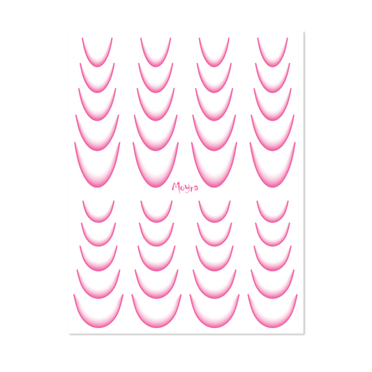 Moyra Watertransfer Sticker Selection Ombre No. 08 Pink