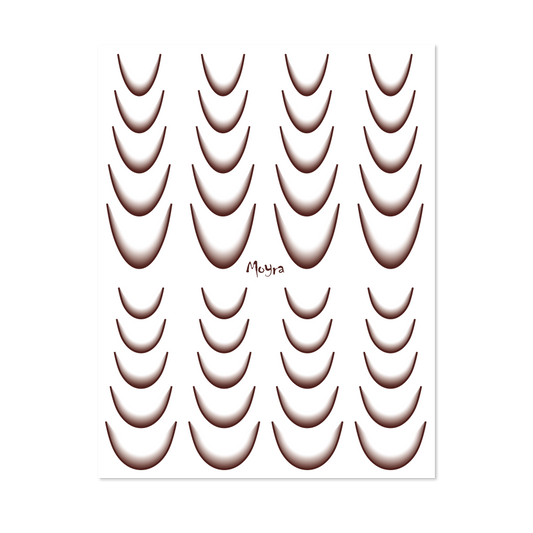 Moyra Watertransfer Sticker Selection Ombre No. 09 Brown